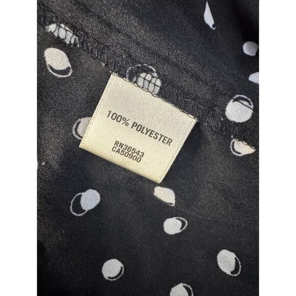 Van Heusen Women’s Polka Dot Button-Up Shirt Black White | Size XXL - Picture 4 of 6